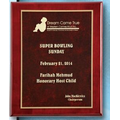 Piano Finish Plaque w/ Red Marble Brass Plate